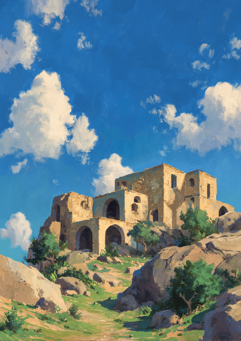 "What Remains" Framed Hand-Painted Canvas Wall Art 100x140cm