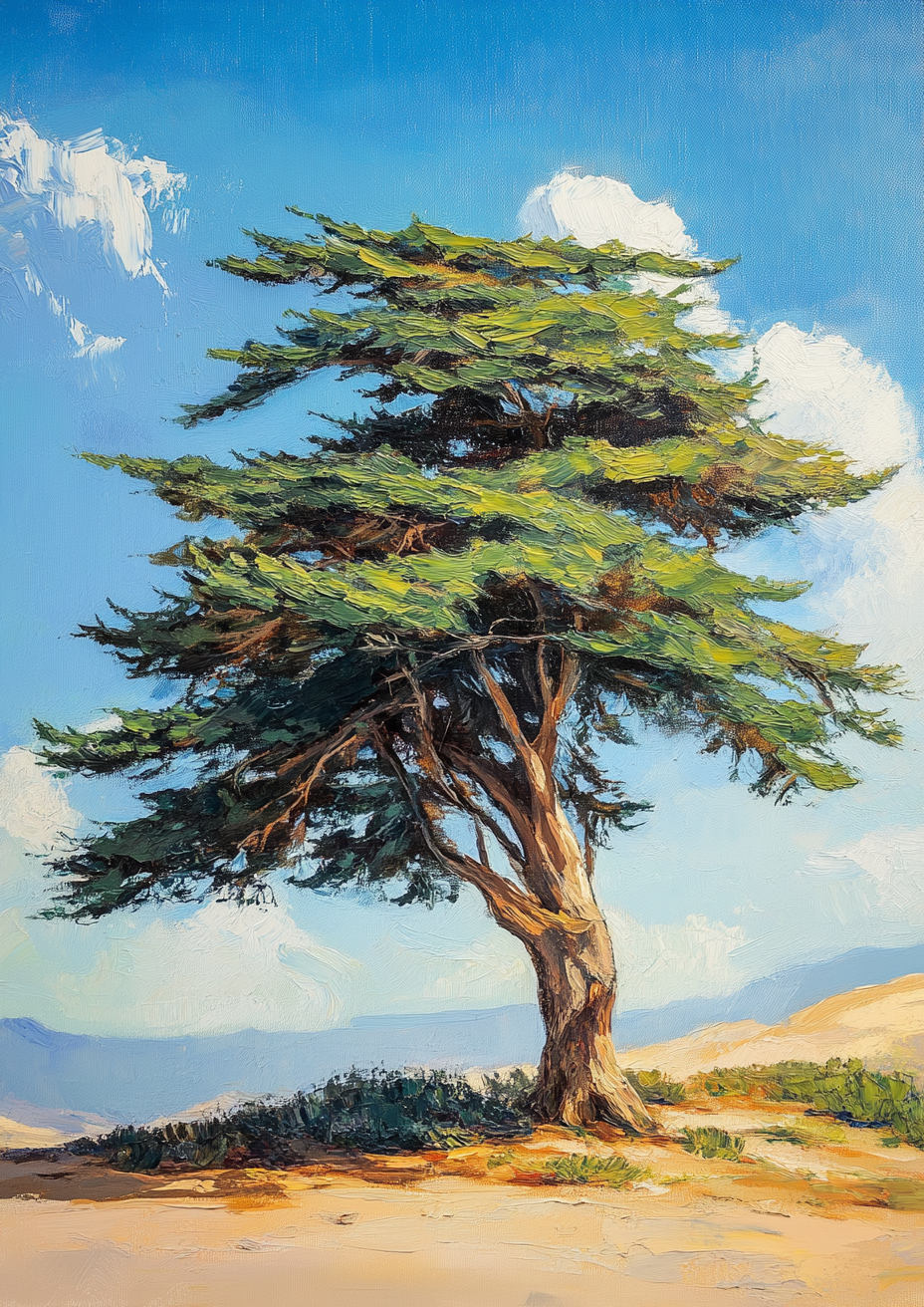 "The First of Trees" Framed Hand-Painted Canvas Wall Art 100x140cm