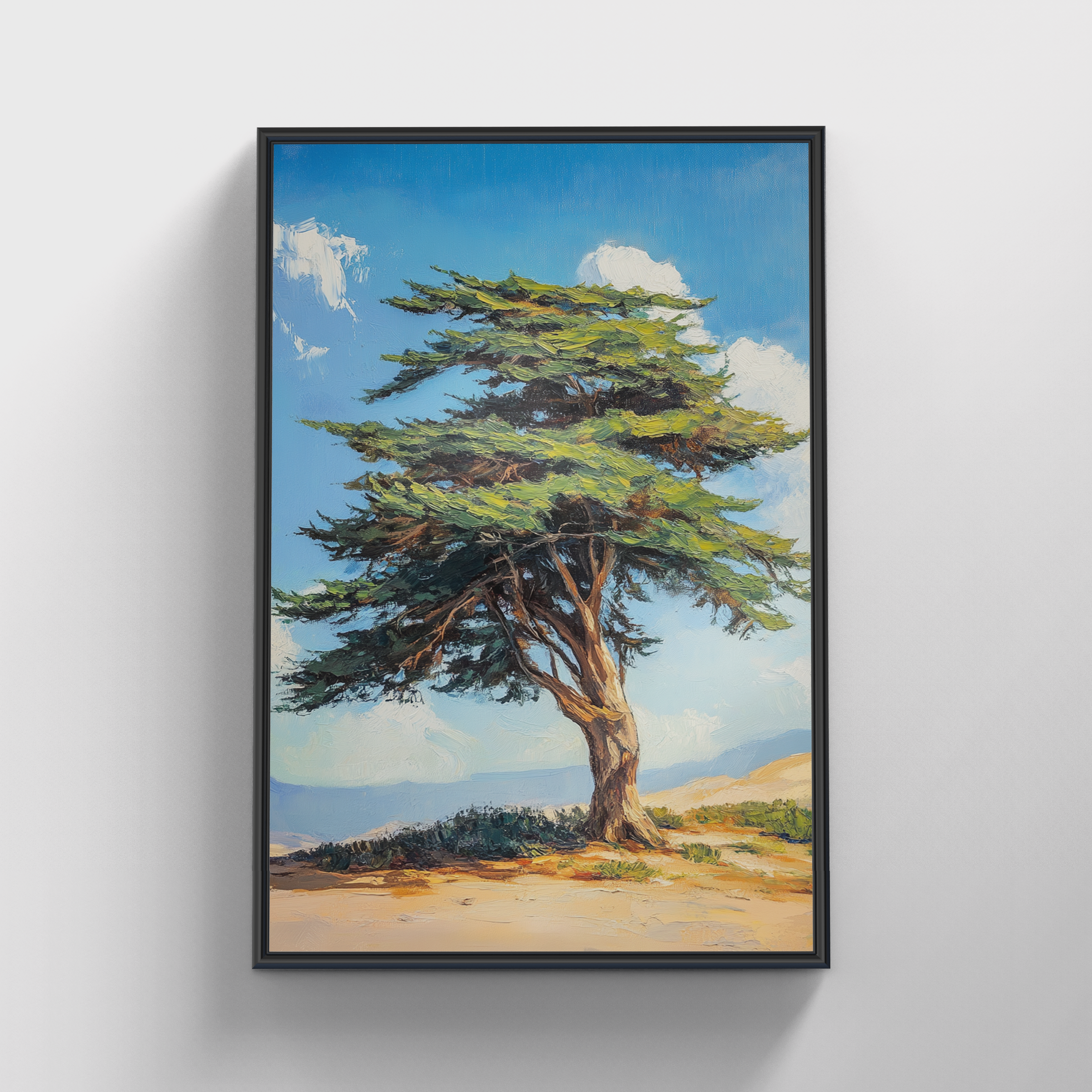 "The First of Trees" Framed Hand-Painted Canvas Wall Art 100x140cm
