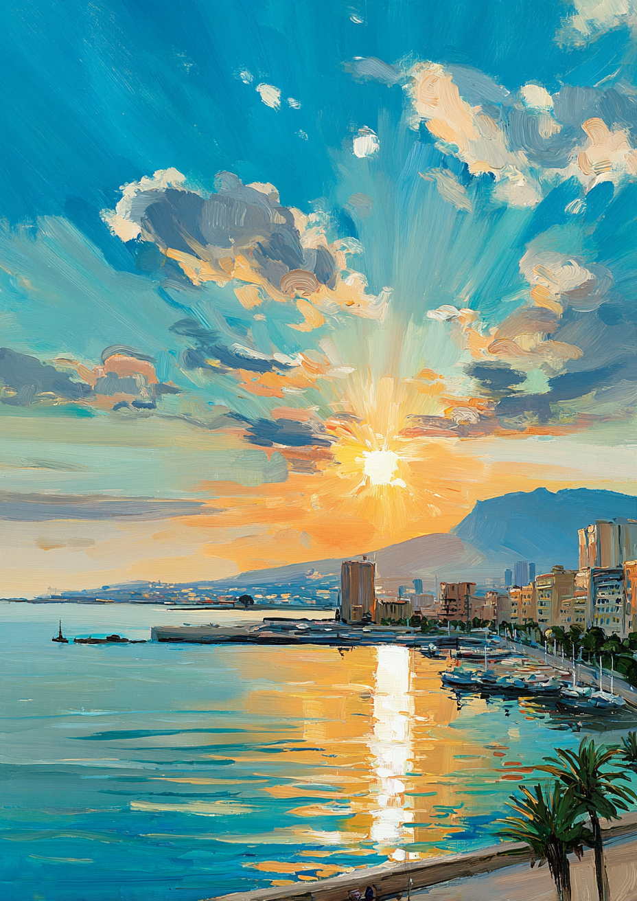 "Eventide" Framed Hand-Painted Canvas Wall Art 100x140cm